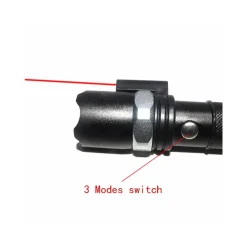 TORCIA LED MILITARE CREE TATTICA CON ZOOM RICARICABILE CON LASER ROSSO