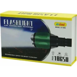 TORCIA LED ULTRA LUMINOSA RICARICABILE USB IMPERMEABILE IPX6 ESCURSIONI Q-5105