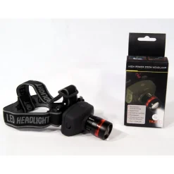 TORCIA LUCE LED LAMPADA FRONTALE TESTA 3W CASCO HEADLAMP CACCIA PESCA