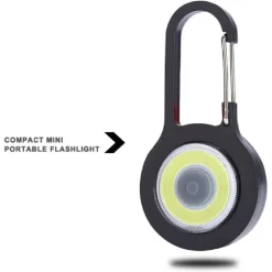 TORCIA LUCE TASCABILE A LED COB MINI CON BATTERIA MOSCHETTONE MANICI PER ESTERNI