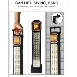 TORCIA PORTATILE LAMPADA DI EMERGENZA RICARICABILE USB SOLARE 45LED LUCE BIANCA