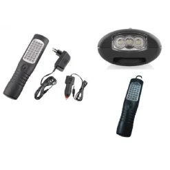 TORCIA PORTATILE LAMPADA EMERGENZA 35 LED 3 IN 1 CALAMITA GANCIO RICARICABILE