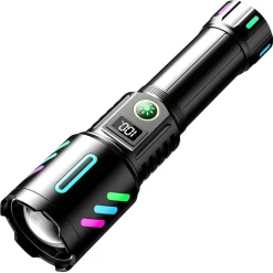 TORCIA RICARICABILE ELETTRICA AD ALTA LUMINOSITÀ A LED 5 MODALITÀ IMPERMEABILE