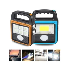 TORCIA SOLARE PORTATILE MULTIFUNZIONE RICARICABILE LANTERNA DA CAMPEGGIO IP65
