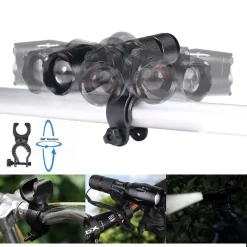 TORCIA TATTICA MILITARE A LED ULTRA LUMINOSA 1200 LMN IMPERMEABILE CON 5 MOD.