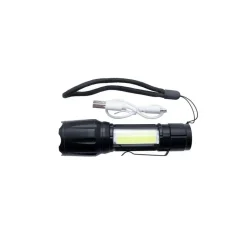 TORCIA TATTICA USB RICARICABILE A LED ZOOM TELESCOPICO ESCURSIONI PESCA TX-9633