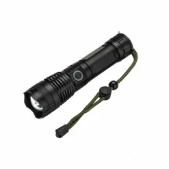 TORCIA TATTICA/MILITARE LED CREE T6 RICARICABILE ZOOM DOPPIA BATTERIA A90-P50