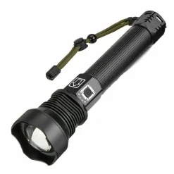 TORCIA 258000W TATTICA/MILITARE LED T6 RICARICABILE ZOOM DOPPIA BATTERIA P516-P70