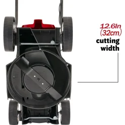 TOSAERBA ELETTRICO 1200 W TAGLIO 32 CM CAPACITÀ CESTO 30 LT A BATTERIA PER GIARDINI