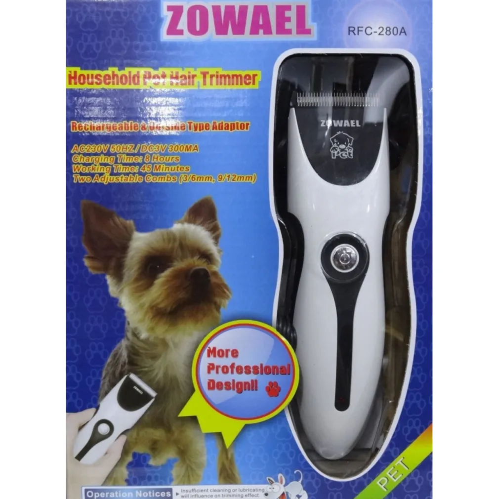 TOSATRICE RASOIO ANIMALI DOMESTICI TAGLIA PELO ELETTRICO ZOWAEL RCF-280A