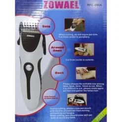 TOSATRICE RASOIO ANIMALI DOMESTICI TAGLIA PELO ELETTRICO ZOWAEL RCF-280A