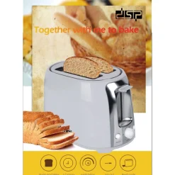 TOSTAPANE PER 2 FETTE 750 W 6 LIVELLI FUNZIONE SCONGELAMENTO TOAST BIANCO