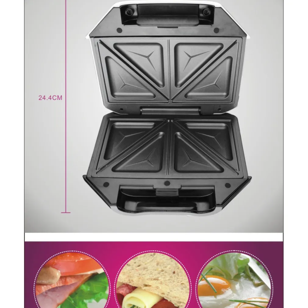 TOSTIERA ELETTRICA PIASTRA GRILL SANDWICH ANTIADERENTE TOSTAPANE ELETTRICO 750W