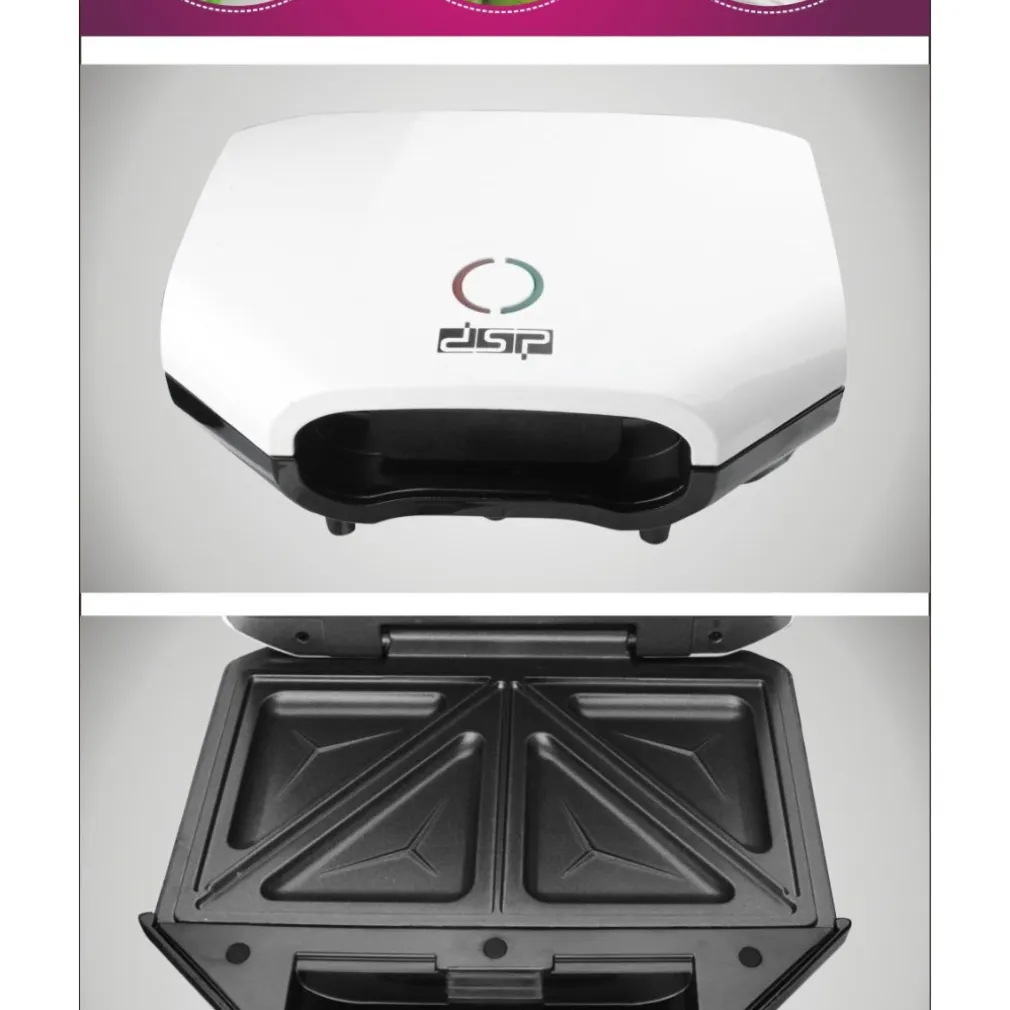 TOSTIERA ELETTRICA PIASTRA GRILL SANDWICH ANTIADERENTE TOSTAPANE ELETTRICO 750W