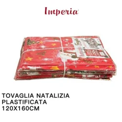 TOVAGLIA COPRITAVOLO NATALE PLASTIFICATA ANTIMACCHIA VARIE FANTASIE MIS. 120*160