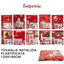 TOVAGLIA COPRITAVOLO NATALE PLASTIFICATA ANTIMACCHIA VARIE FANTASIE MIS. 120*160