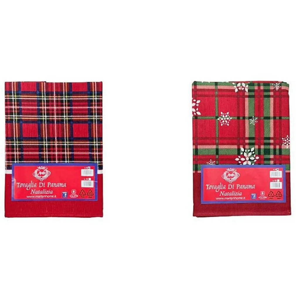 TOVAGLIA NATALIZIA PANAMA TESSUTO RESISTENTE TEMA NATALE VARIE FANTASIE 12 POSTI