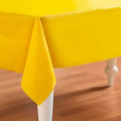TOVAGLIA PLASTIFICATA RETTANGOLARE TAVOLO TAVOLA 137X183CM GIALLA