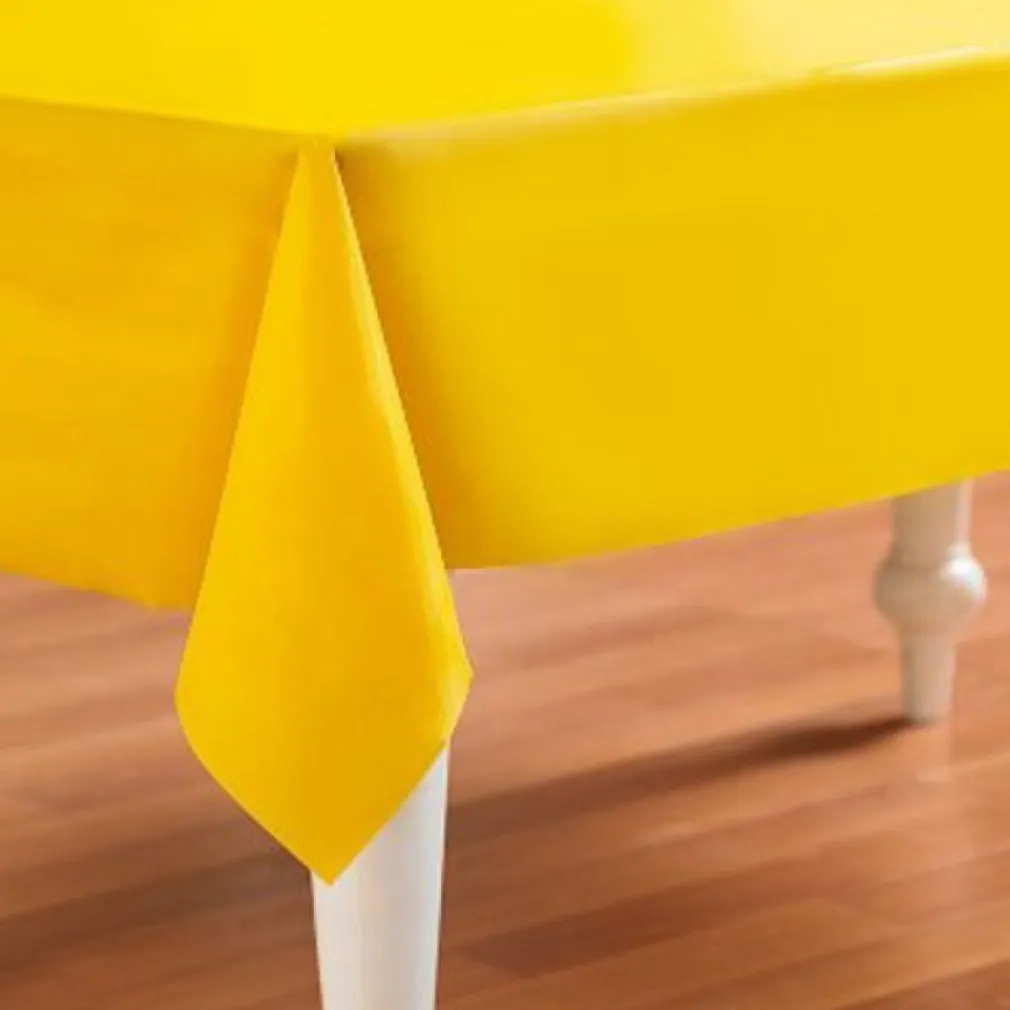 TOVAGLIA PLASTIFICATA RETTANGOLARE TAVOLO TAVOLA 137X183CM GIALLA