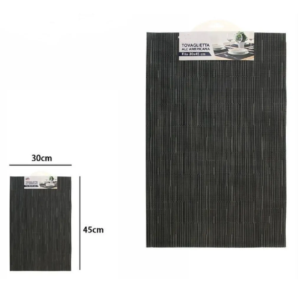 TOVAGLIETTA TOVAGLIETTE ALL'AMERICANA COLAZIONE CUCINA 30 X 45 CM GRIGIO SCURO 72293