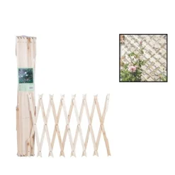 TRALICCIO IN LEGNO RETE ESTENSIBILE PIANTE RAMPICANTI STACCIONATA 180X30 CM 129679
