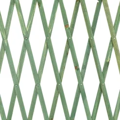 TRALICCIO RETE ESTENSIBILE IN LEGNO VERDE PER PARETE DA GIARDINO PIANTE 180X30cm