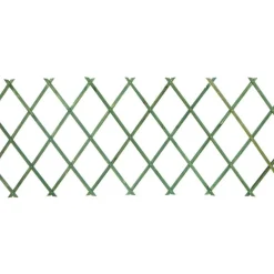 TRALICCIO RETE ESTENSIBILE IN LEGNO VERDE PER PARETE DA GIARDINO PIANTE 100X200