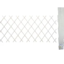 TRALICCIO RETE IN VIMINI BAMBOO 100X200CM ESTENSIBILE BIANCO PIANTE RAMPICANTI