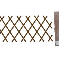 TRALICCIO RETE IN VIMINI BAMBOO 100X200CM ESTENSIBILE MARRONE PIANTE RAMPICANTI
