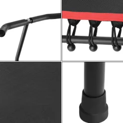 TRAMPOLINO TAPPETO MOLLE ELASTICO 150KG CON MANIGLIA DI SICUREZZA FITNESS SPORT