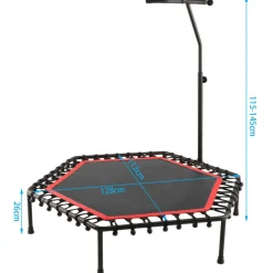 TRAMPOLINO TAPPETO MOLLE ELASTICO 150KG CON MANIGLIA DI SICUREZZA FITNESS SPORT