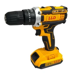 TRAPANO AVVITATORE A PERCUSSIONE 24V DOPPIA BATTERIA A LITIO + VALIGETTA DW24I