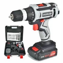 TRAPANO AVVITATORE DOPPIA BATTERIA A LITIO 20V COPPIA 30NM + VALIGIA CD027