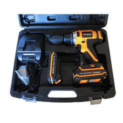 TRAPANO AVVITATORE PERCUSSIONE 2 BATTERIE LITIO 18V 1.5A + VALIGIA + ACCESSORI