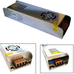 TRASFORMATORE ALIMENTATORE STABILIZZATO SLIM 220V-12V 30A 360W TRIMMER 30A 12V