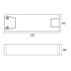 TRASFORMATORE LED DRIVER ALIMENTATORE SLIM 30W 21-43V 700MA LAMPADE STRISCE 230V