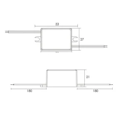 TRASFORMATORE LED DRIVER MINI ALIMENTATORE IP65 LUCI STRISCE LED 4W 3V-12V 350MA