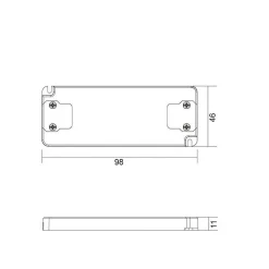 TRASFORMATORE LED DRIVER ALIMENTATORE SLIM 6W 2-18V 350MA STRISCE LED FARI 230V