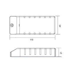 TRASFORMATORE LED DRIVER ALIMENTATORE SLIM 18W 2-52V 350MA LAMPADE STRISCE 230 V