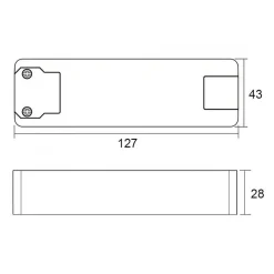 TRASFORMATORE LED DRIVER ALIMENTATORE SLIM 40W 19-38V 1050MA LAMPADE STRISCE 230V