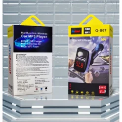 TRASMETTITORE FM AUTO BLUETOOTH Q-B67 VIVAVOCE LETTORE MP3 CARICATORE USB DOPPIO