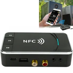TRASMETTITORE RICEVITORE BLUETOOTH 5.0 AUX 3,5MM NFC A RCA ADATTATORE AUDIO USB