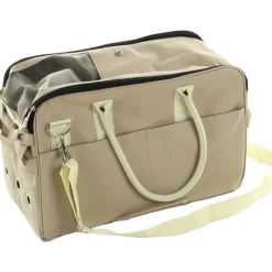 TRASPORTINO A BORSA PER CANE GATTO ANIMALI DOMESTICI DOPPIA CON ZIP 45X21X30CM