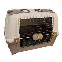 TRASPORTINO ACCESSORIO DA VIAGGIO PER CANE PER AUTO IN PLASTICA FERRO 89X51X60CM