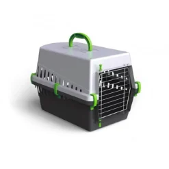 TRASPORTINO CON GRIGLIA IN METALLO PER CANI E GATTI DA VIAGGIO 50 X 33 X 32 CM