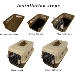 TRASPORTINO PER ANIMALI GATTO CANE BORSA VIAGGI PORTATILE TRASPIRANTE 81X60X59CM