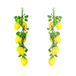 TRECCIA LIMONI FRUTTA FINTA ARTIFICIALE COMPOSIZIONE BANCO LIMONE AGRUMI