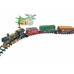 TRENINO ELETTRICO NATALIZIO CON MULINO LUCI E SUONI DECORAZIONI NATALE 20PCS