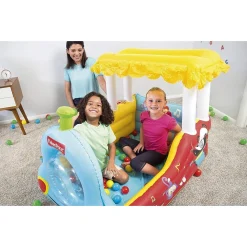 TRENINO GONFIABILE PER BAMBINI 2 ANNI+ PLAY CENTER 132X94X89CM CON PALLINE 93537