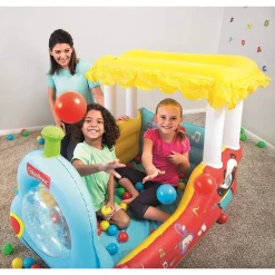 TRENINO GONFIABILE PER BAMBINI 2 ANNI+ PLAY CENTER 132X94X89CM CON PALLINE 93537